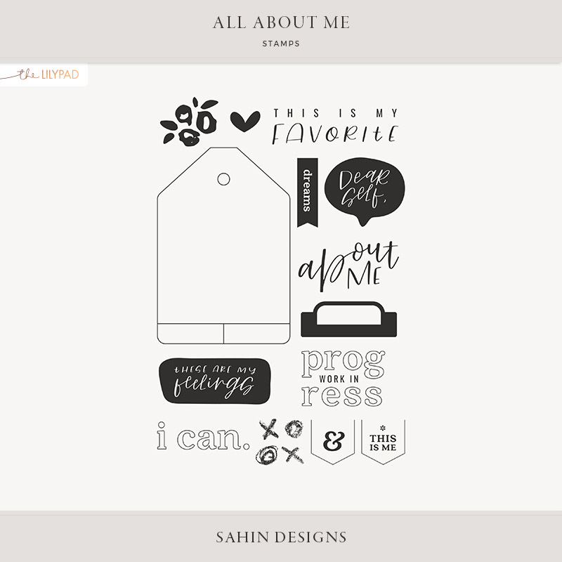 All About Me Digital Scrapbook Stamps - Sahin Designs