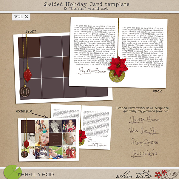 2-Sided Holiday Card Template Vol. 2 by Sahlin Studio