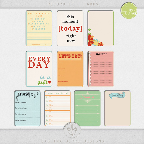 Record It Journal Cards