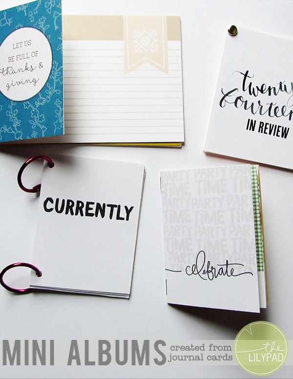 TLP blog mini albums from journaling cards