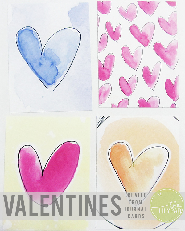 Valentines Created from Journal Cards Header