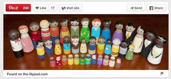 wooden painted peg dolls by Liana at the Lilypad