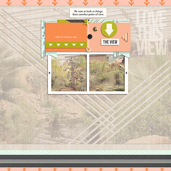 A digital scrapbooking layout using the Lilypad's June pocket scrapbooking subscription