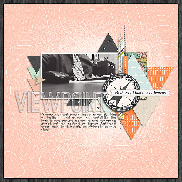 A digital scrapbooking layout created using the June monthly pocket scrapbooking subscription at the Lilypad