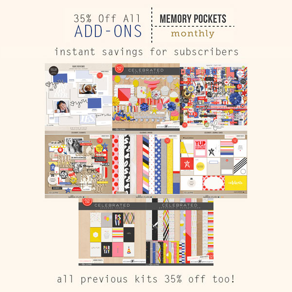 Memory Pockets Monthly July Add-ons at the Lilypad