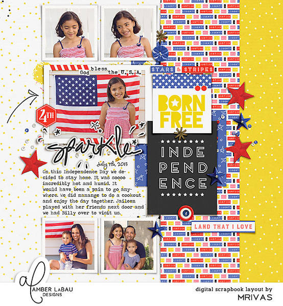 Sparkle by Maribel at the Lilypad using the Memory Pockets Monthly July Collection - Celebrate!