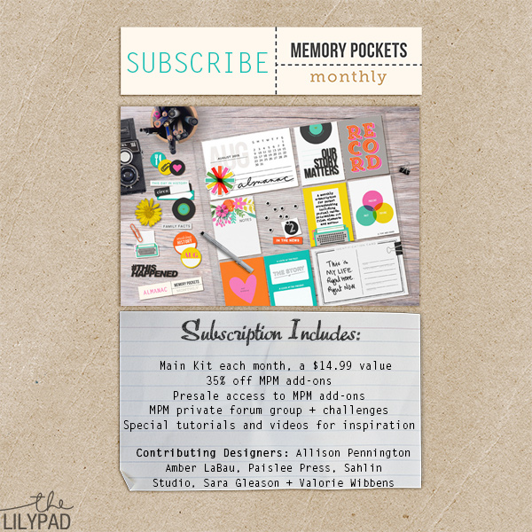Memory Pockets Monthly Subscription at the Lilypad