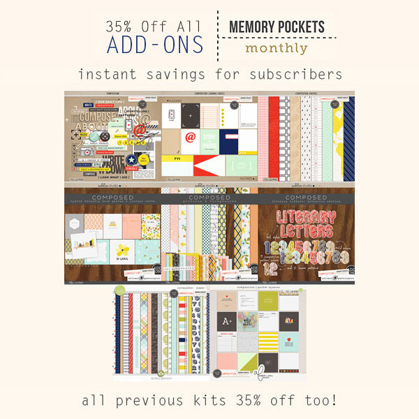 Memory Pockets Monthly September Add-ons for the Composition Collection at the Lilypad