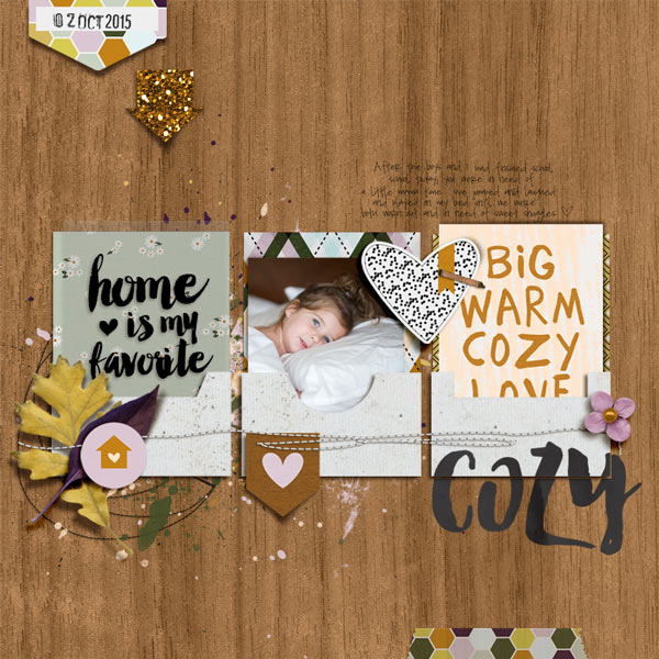 Cozy by mommy2boyz at the Lilypad, using products from the November Memory Pockets Monthly November Collection {HOME}