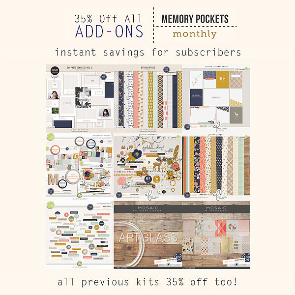 Add-ons for the Memory Pockets Monthly October Collection MOSAIC