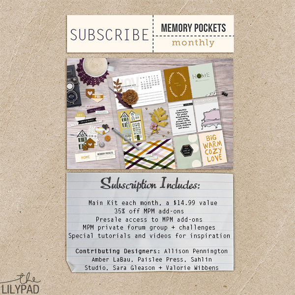 Subscribe to Memory Pockets Monthly at the Lilypad