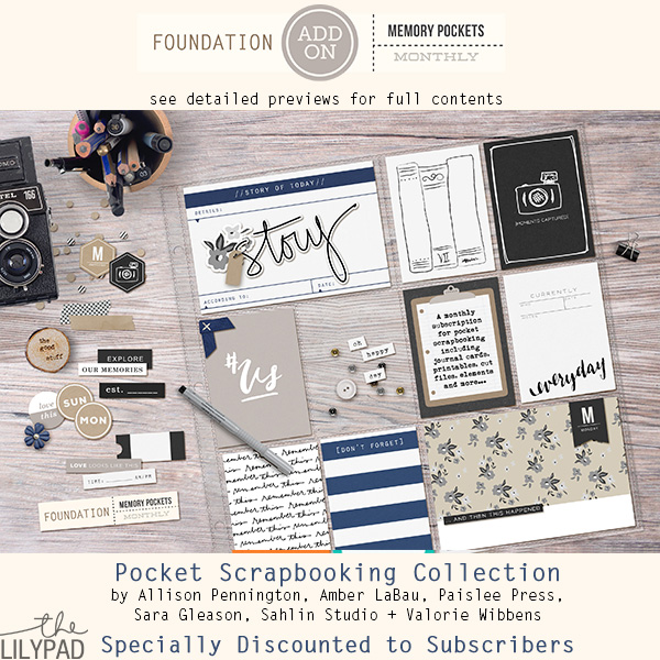 Memory Pockets Monthly Add-on Collection FOUNDATION