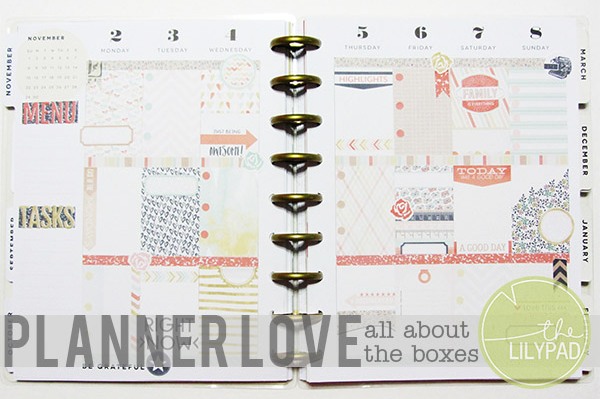 planner love all about the boxes page header