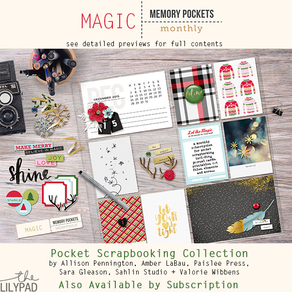 Memory Pockets Monthly December Collection MAGIC at the Lilypad