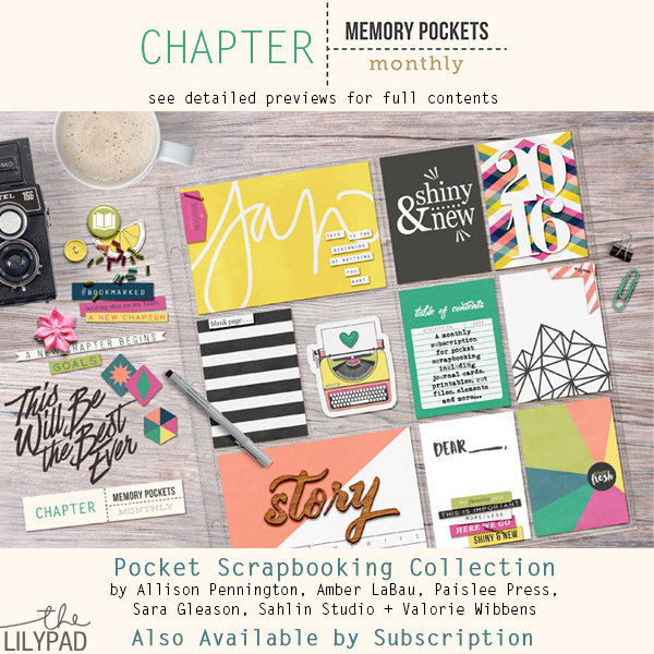 Memory Pockets Monthly January Collection CHAPTER at the Lilypad 