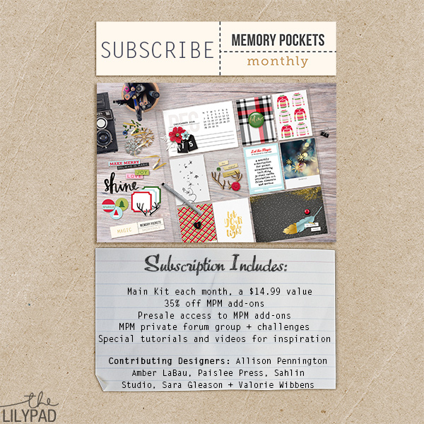 Subscribe to Memory Pockets Monthly at the Lilypad
