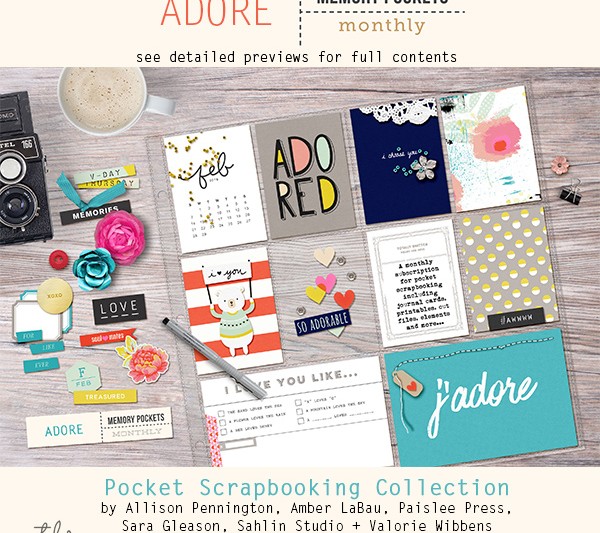 Memory Pockets Monthly February Collection ADORE!
