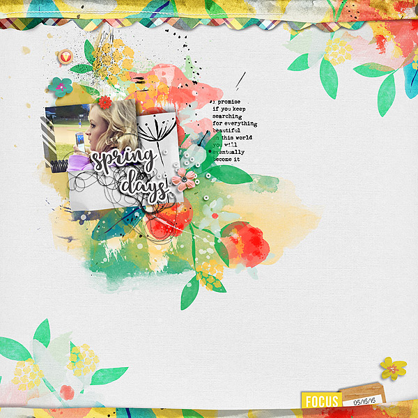 Spring Days by IntenseMagic at the Lilypad using products from the May 2016 Memory Pockets Monthly Collection BLOOM