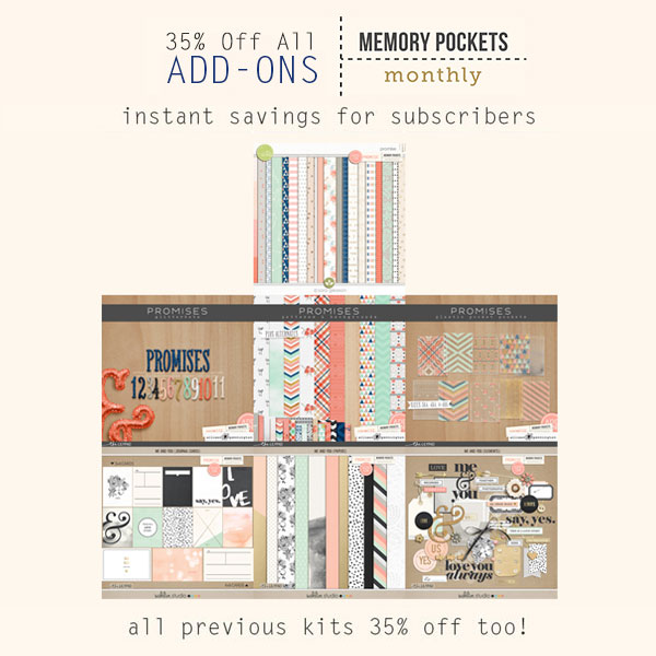 Add-ons available for the Memory Pockets Monthly June 2016 Collection PROMISE at the Lilypad