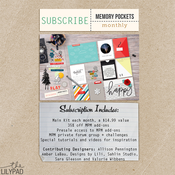Memory Pockets Monthly Pocket Scrapbooking Subscription at the Lilypad