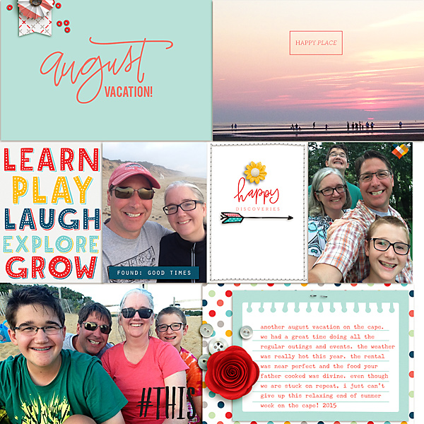 August Vacation by Celeste at the Lilypad using products from the Memory Pockets Monthly August 2016 Collection DISCOVER
