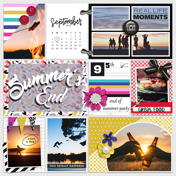 Summer's End by EllenT at the Lilypad using products from the Memory Pockets Monthly September 2016 Collection AGENDA