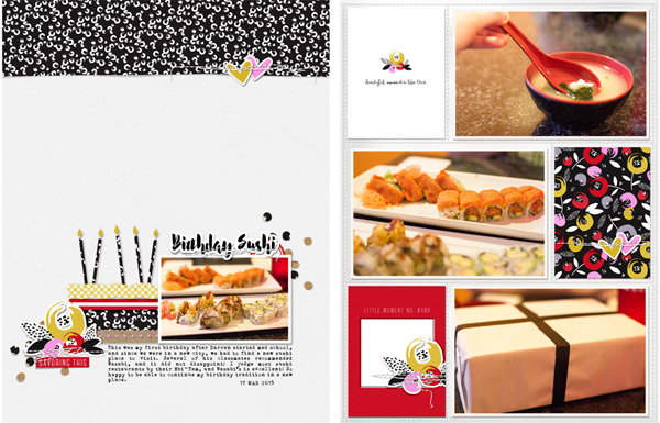 Birthday Sushi by ScrappyJedi at the Lilypad using products from the Memory Pockets Monthly September 2016 Collection AGENDA