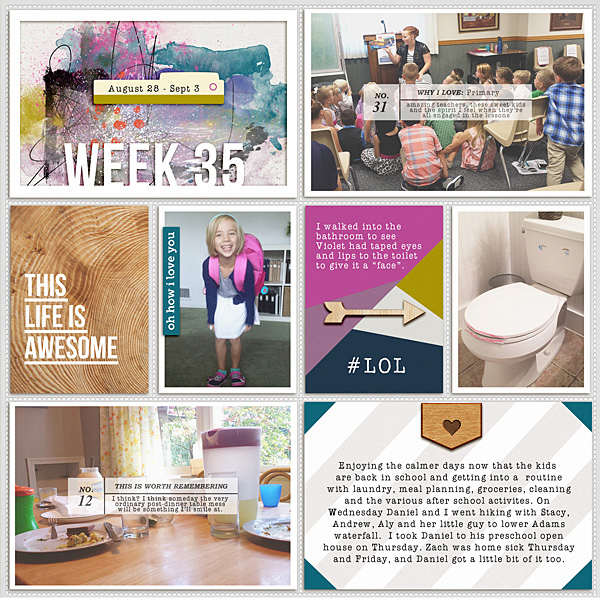 2016 week 35 - left side by Lynnette at the Lilypad using products from the October 2016 Memory Pockets Monthly Collection TIMELESS