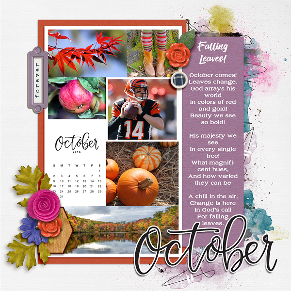 October by EllenT at the Lilypad using products from the Memory Pockets Monthly October 2016 Collection TIMELESS