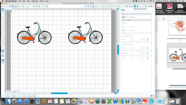 Steps for tracing PNG elements in Silhouette Studio