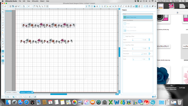 Steps for tracing PNG elements in Silhouette Studio