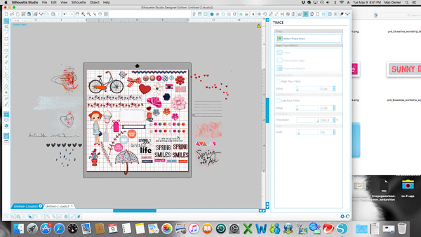 Steps for tracing PNG elements in Silhouette Studio
