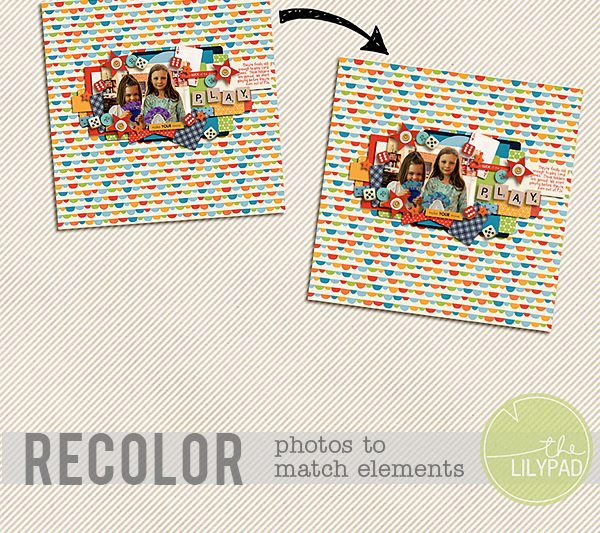How to Use PS to Recolor Photos to Match Your Layout