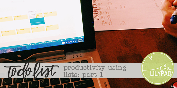 To Do List: Productivity Using Lists Part 1