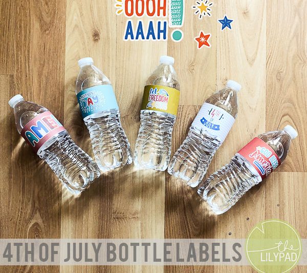 4th of July Bottle Labels {FREE PRINTABLE}