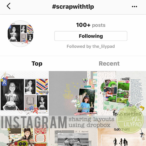 Sharing Layouts on Instagram Using Dropbox