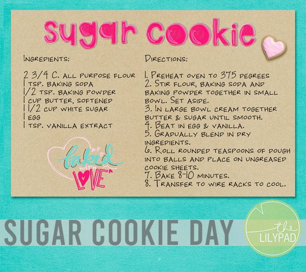 National Sugar Cookie Day and Recipe