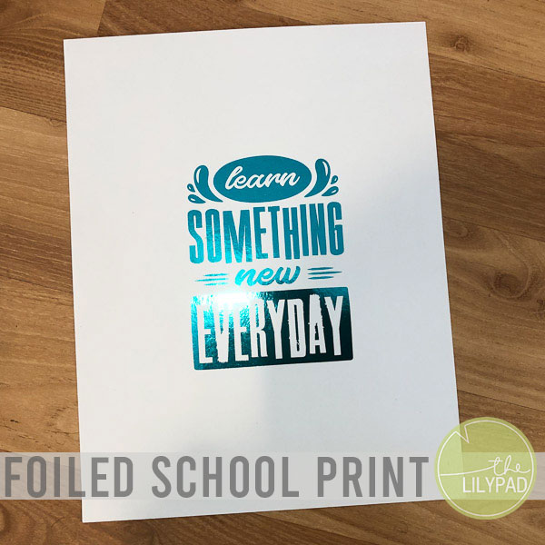 Foiled School Print