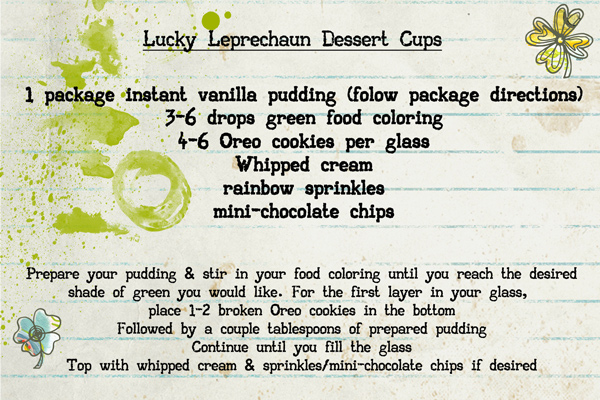 St. Patrick’s Day Recipe – Leprechaun Dessert Shooters