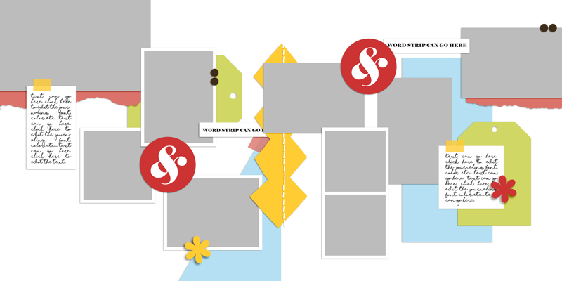 Design Template set by Scrapping with Liz for scrapbook photos