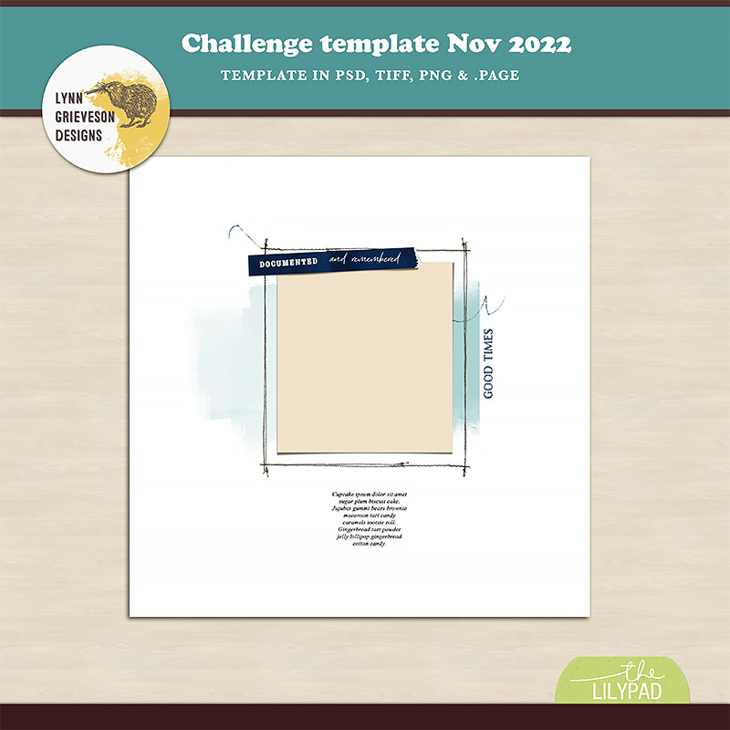 November challenge template freebie