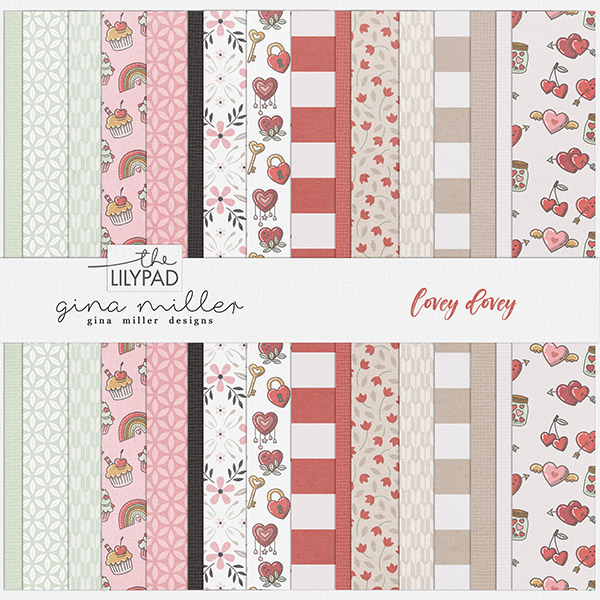 Preview Lovey Dovey Paper Pack by Gina Miller