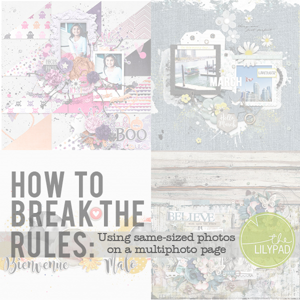 How to break the rules right!: Using same-sized photos on multi-photo pages