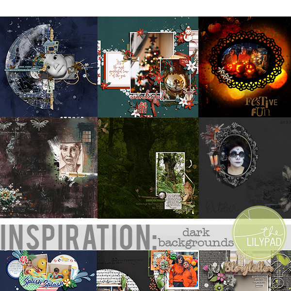 Seasonal Inspiration: Dark Background Pages!