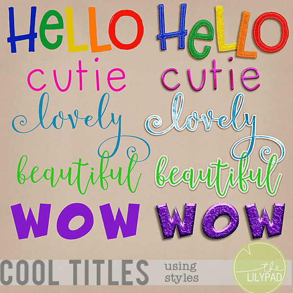 Create Unique Titles Using Styles