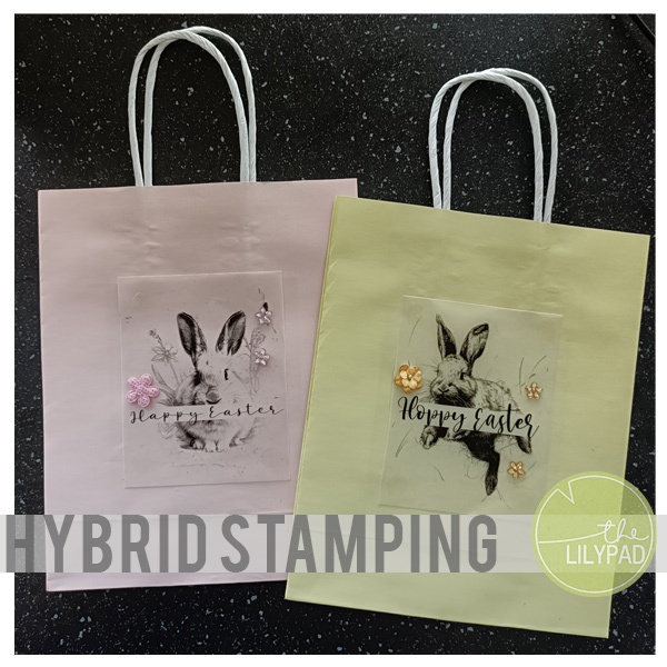 Hybrid Bunny Bags & a Masked Digi-Stamping Technique