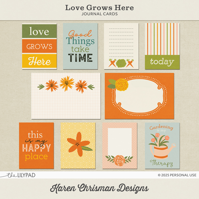 Love Grows Here | Journal Cards