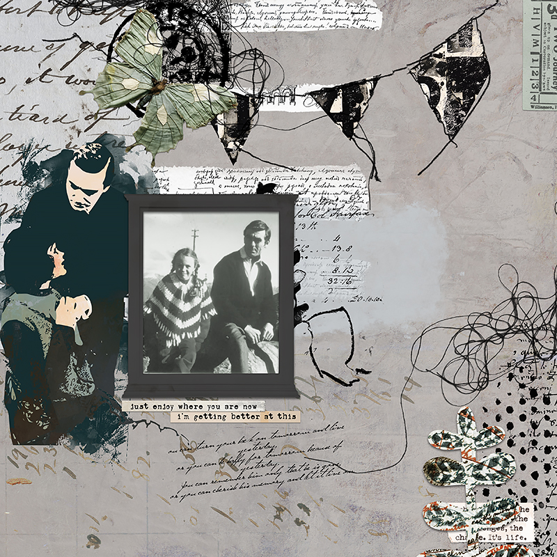 Hear My Voice: 15 - Embracing | Mixed Media Digital Scrapbooking Paper Pack - Image 3