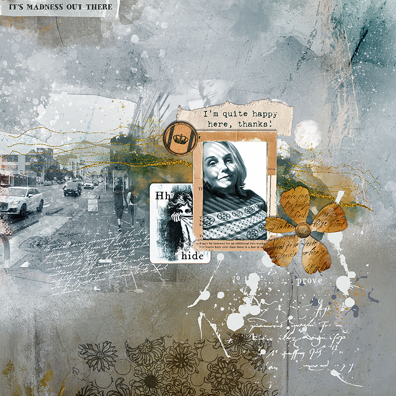 Hear My Voice: 16 - Hiding | Mixed Media Digital Scrapbooking Paper Pack - Image 2