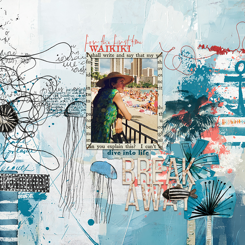 High Tide | Mixed Media Digital Scrapbooking Elements - Image 6